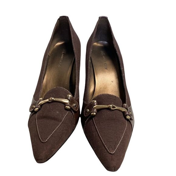 AK ANNE KLEIN, Mallistonm, Brown Heels, Size 9.5 M,TSO 0107, pointed toes, - Picture 1 of 12